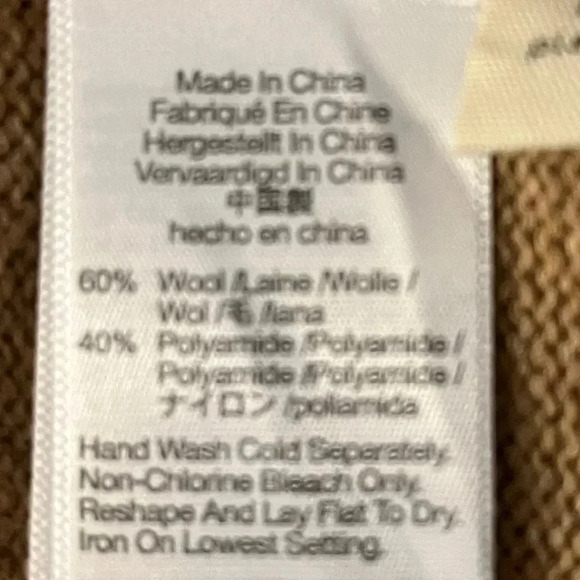 Madewell Hickory Turtleneck Sweater Colourblock, Wool Blend, Women’s Size XS - Picture 5 of 6